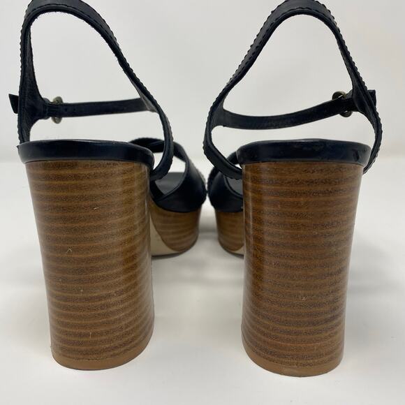 Jeffrey Campbell Black Seraphina Ankle Strap Platform Sandal Size 9 - Picture 6 of 9